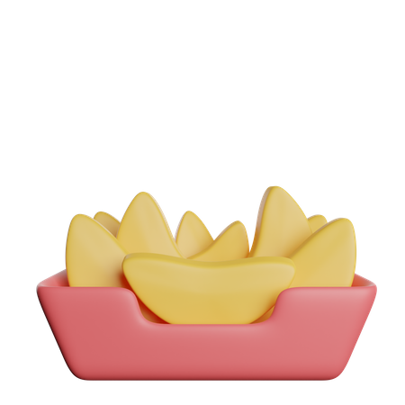 Fried Potato 3D Icon