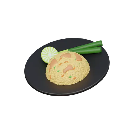 3 D Icon Fried Rice 3D Icon