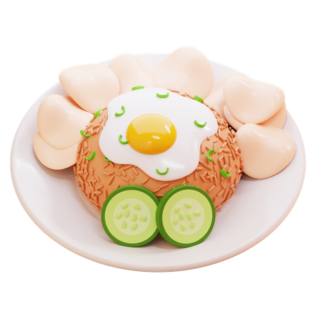 炒飯  3D Icon