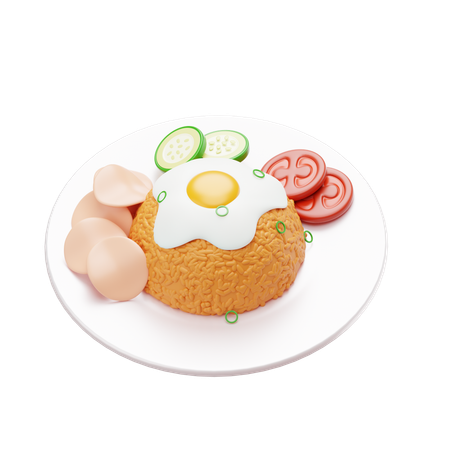 炒飯  3D Icon