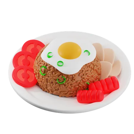 볶음밥  3D Icon