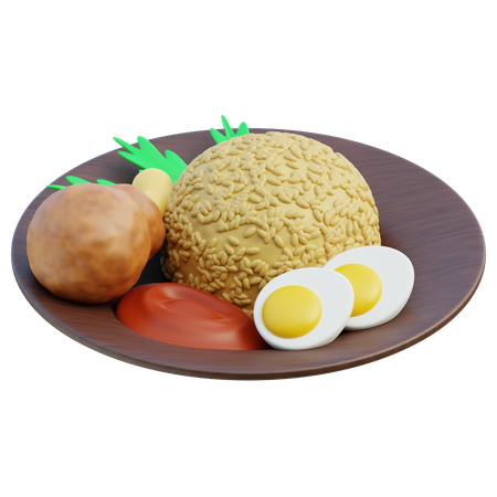 Fried Rice  3D Icon