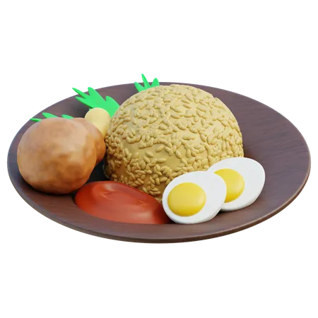 Fried Rice  3D Icon