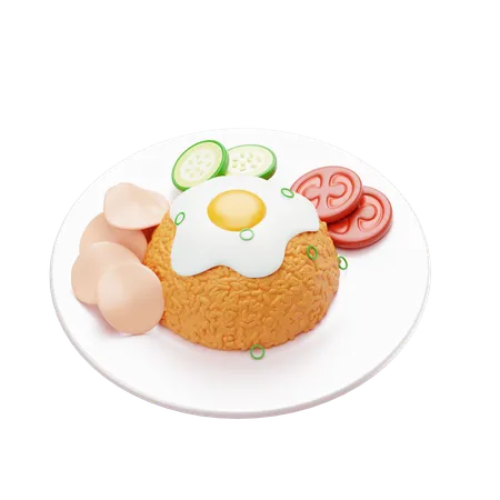 Fried Rice  3D Icon