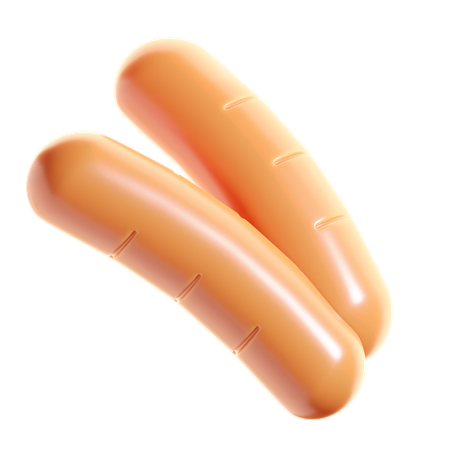 Fried Sausage  3D Icon