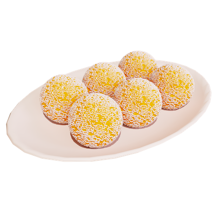 Fried Sesame Ball  3D Icon