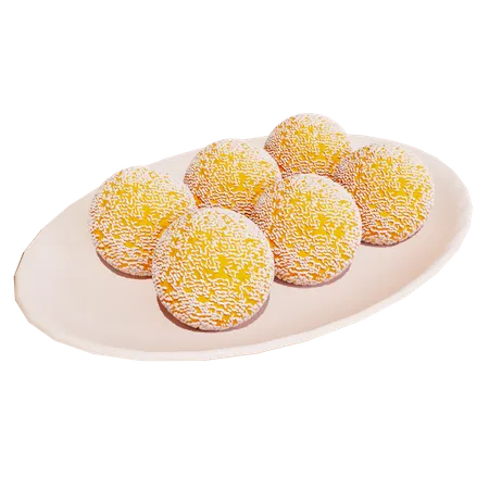 Fried Sesame Ball  3D Icon