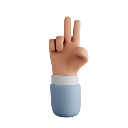 Friedensgeste Handgeste  3D Icon