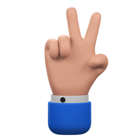 Friedensgeste mit der Hand  3D Icon