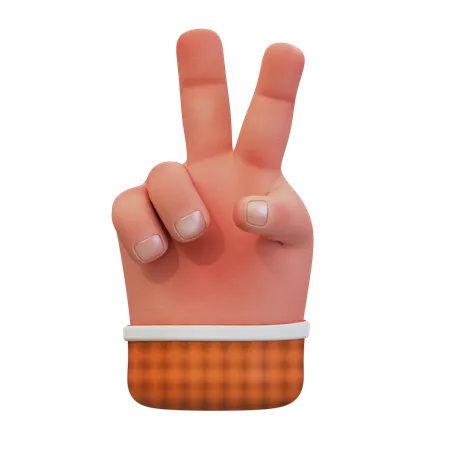 Friedensgeste mit der Hand  3D Icon