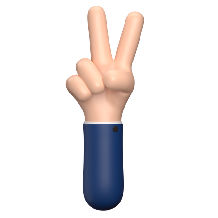 Friedensgeste mit der Hand  3D Illustration