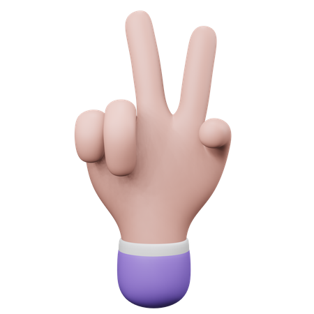 Friedensgeste mit der Hand  3D Illustration