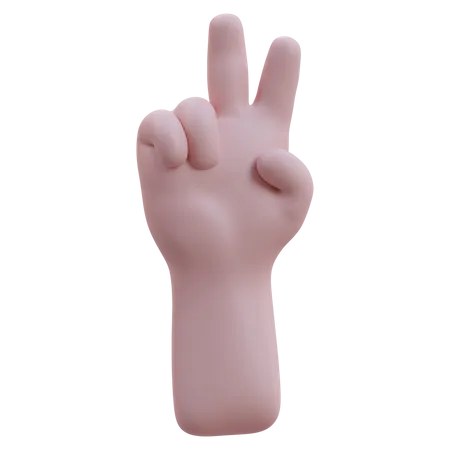 Friedensgeste mit der Hand  3D Icon