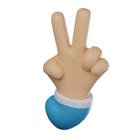 Friedensgeste mit der Hand  3D Icon