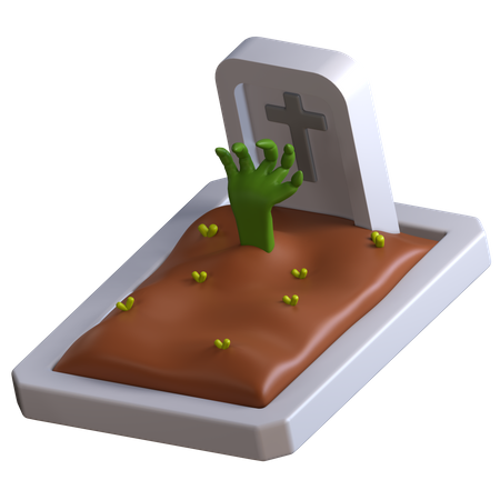 Friedhof  3D Illustration