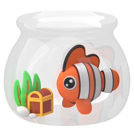 友好的な魚  3D Icon