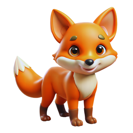 Friendly Fox  3D Icon