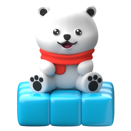 Friendly Polar Bear  3D Icon