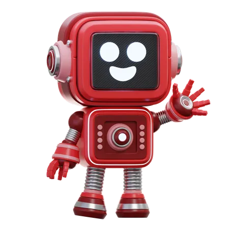 Friendly Robot  3D Illustration