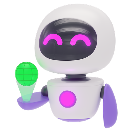 フレンドリーなロボット  3D Icon