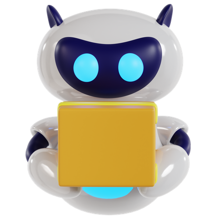 Friendly Robot Character  3D Illustration