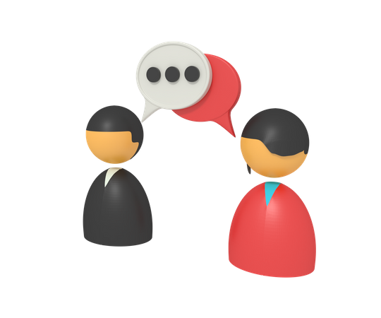 Friends Communication 3D Icon
