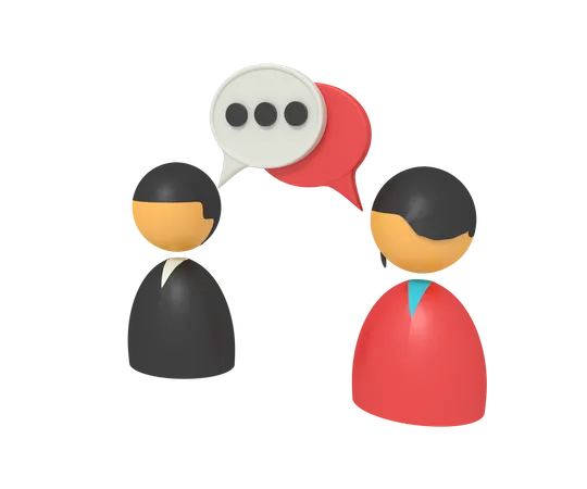 Friends Communication 3D Icon