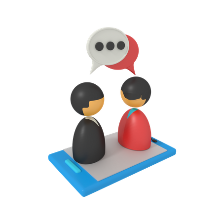 Friends Conversation  3D Icon