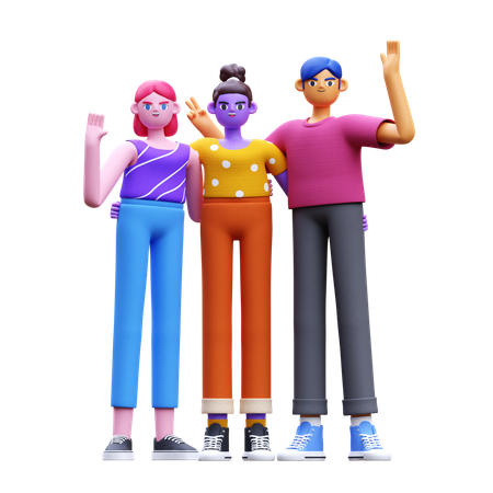 Friends Together  3D Icon