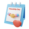 3d happy friendship day illustration