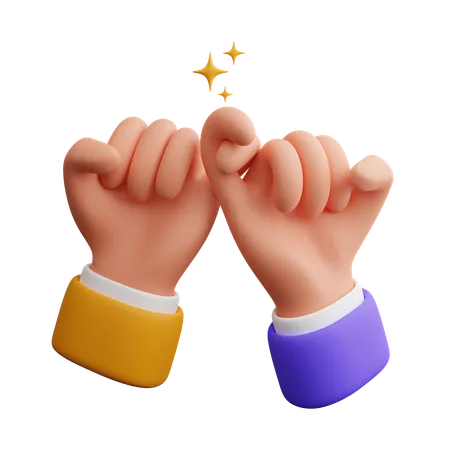 Friendship Hand Gesture  3D Icon