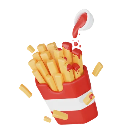 Fries  3D Icon