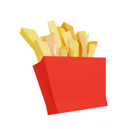 Fries  3D Illustration