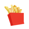 fries 3d illustration