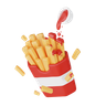 3d fries emoji