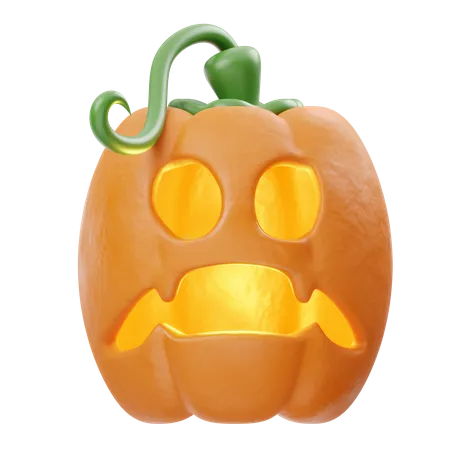 Frightened Pumpkin  3D Icon
