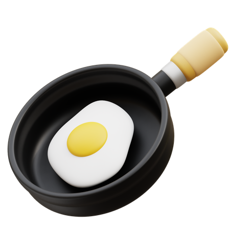 Frigideira com ovo  3D Icon