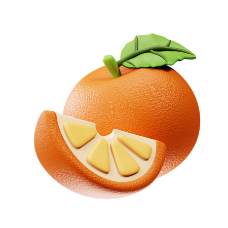 Frische Orange  3D Icon