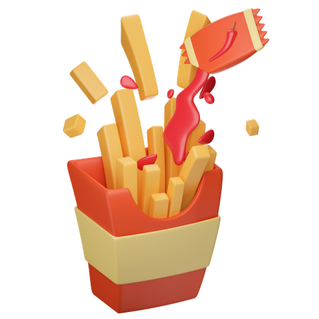 Frites  3D Icon