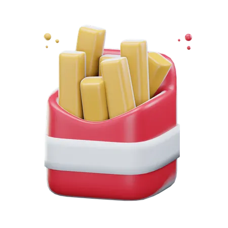 Frites  3D Icon