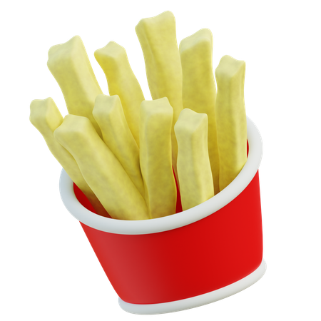 Frites  3D Icon