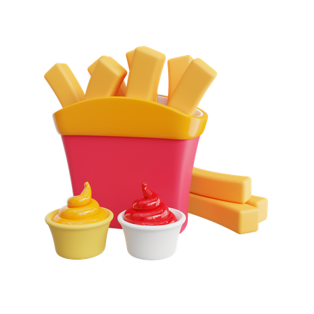 Frites  3D Icon