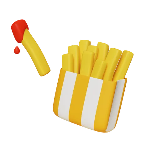 Frites  3D Icon