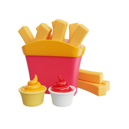 Frites  3D Icon