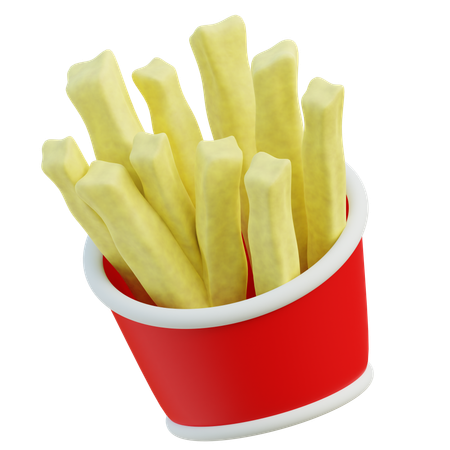 Frites  3D Icon