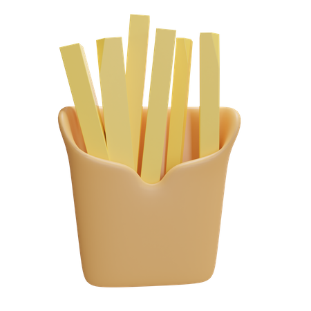 Frites  3D Illustration