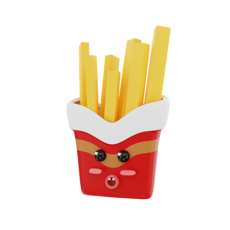 Frites  3D Illustration