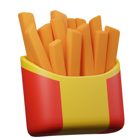 Frites  3D Illustration