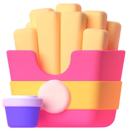 Frites  3D Icon