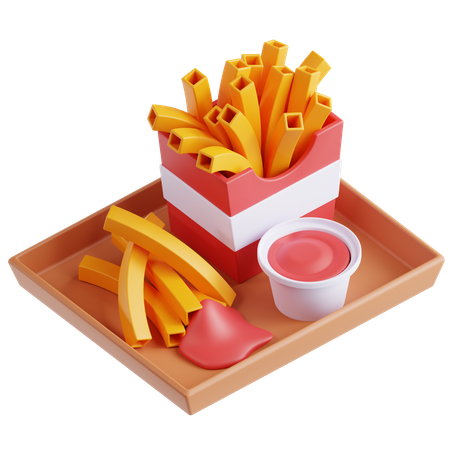 Frites  3D Icon